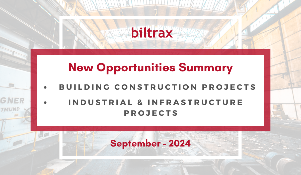 New Construction Projects Tracked in September 2024